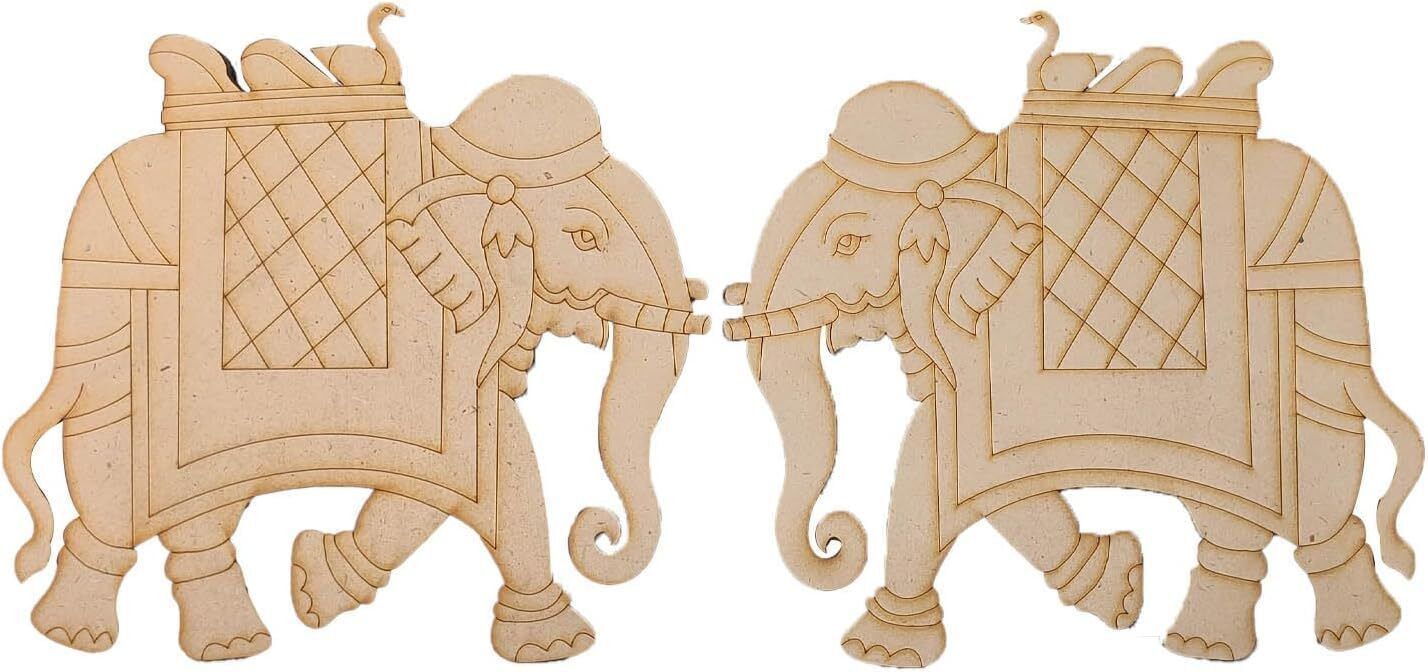 changrobe Pre-Marked Elephant Cutouts for DIY Painting, - 6 x 5.5 Inch Wooden Cut-outs-picture-41