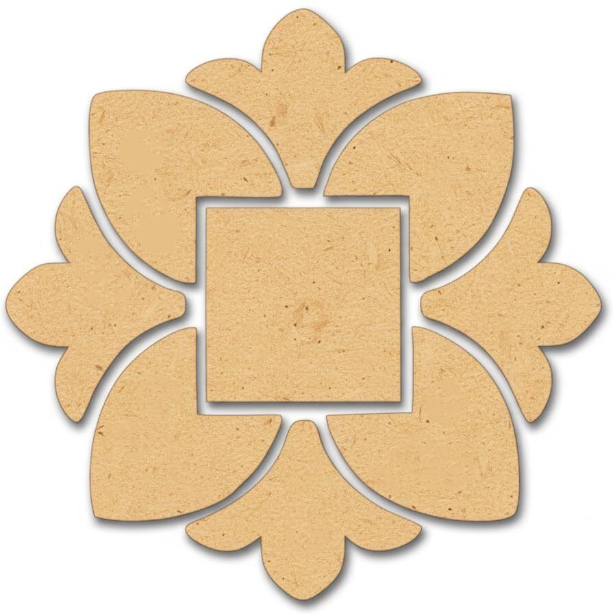 changrobe Wooden Rangoli Cutout | Unfinished Rangoli Diwali Decoration - 12 Inch Wooden Cut-outs-picture-26