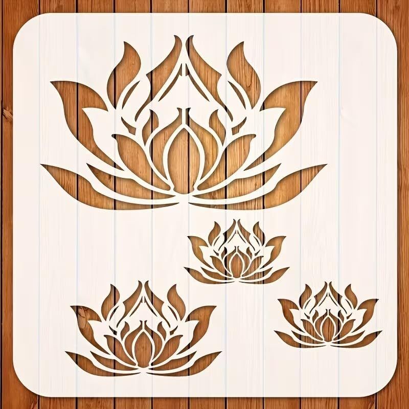 A Lotus Template Measuring Large Reusable Painting Templat- 11.8 Inch Paper Cut-outs-image-28