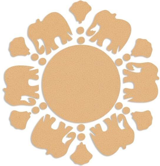 changrobe Wooden Rangoli Cutout | Unfinished Rangoli Diwali Decoration - 12 Inch Wooden Cut-outs-picture-17