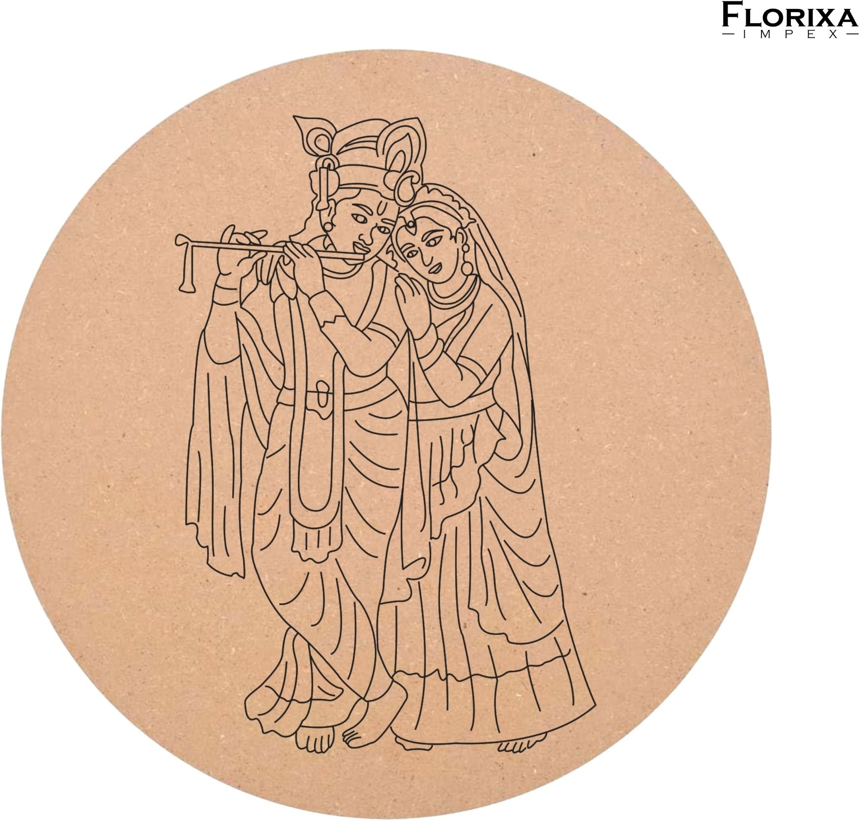 florixa impex MANDALA RHADE KRISHNA Wooden Cut-outs-picture-10