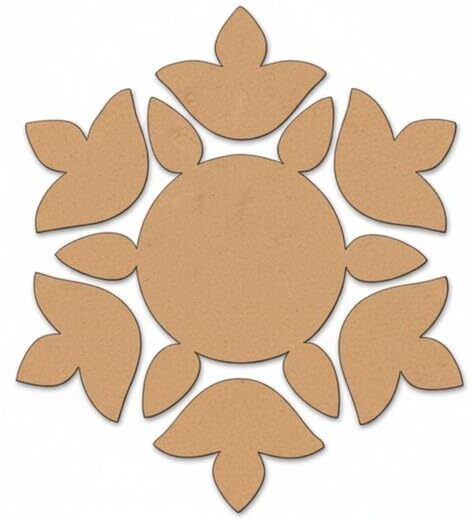 changrobe Wooden Rangoli Cutout | Unfinished Rangoli Diwali Decoration - 12 Inch Wooden Cut-outs-picture-41