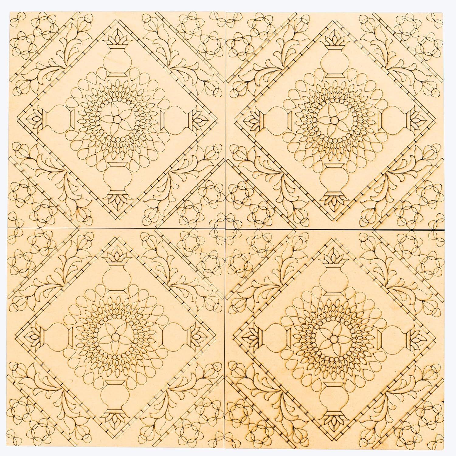 premarked design mandala art craft surface Wooden Cut-outs-image-20
