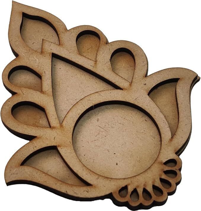 changrobe Pre-Marked MDF Candle Holder Cutout, 5 x 4 x 0.25 Inch Wooden Cut-outs-picture-25