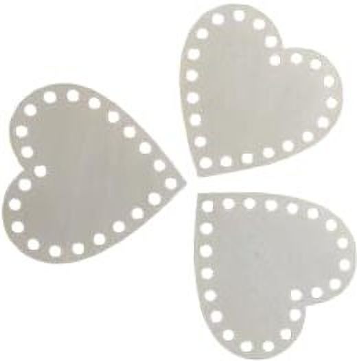 changrobe 3 PCS Heart Shape Wooden Crochet Basket Base Set | 3.94 Inch Wooden Cut-outs-picture-21