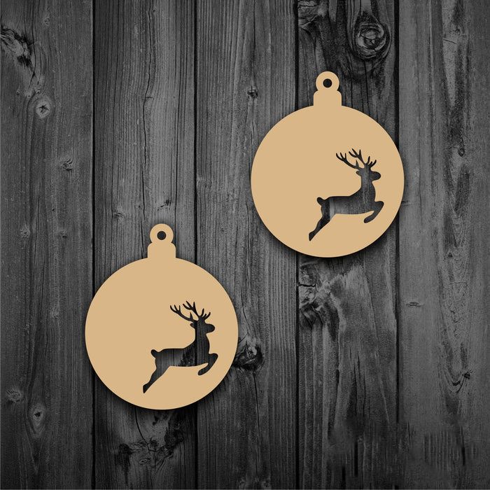 Set of 10 pcs Wooden Baubles Deer Hanging, Wooden Christmas Tree Wooden Cut-outs-image-18