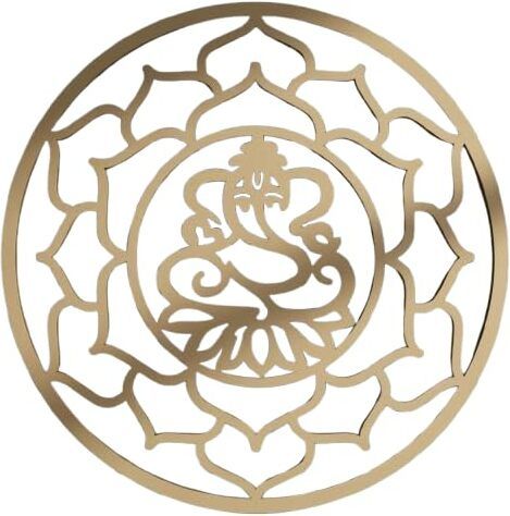 changrobe Ganesha Wooden Wall Art | Lord Ganesh Wall Hanging - 12 x 12 Inch Wooden Cut-outs-picture-38