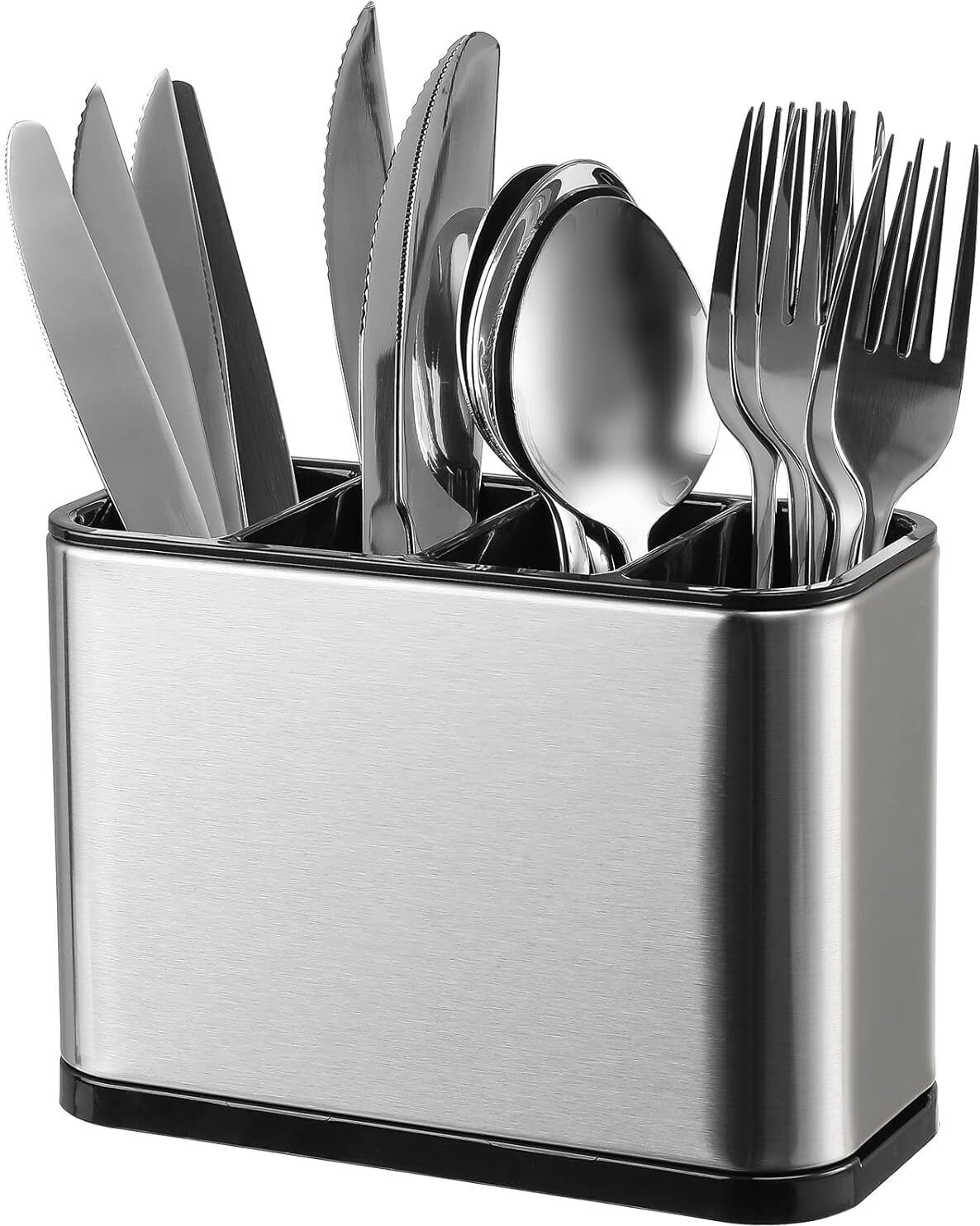 kitchexpo Stainless Steel Spoon Stand Cutlery Organizer for Forks Knives & Utensils Stainless Steel Cutlery Set-picture-10