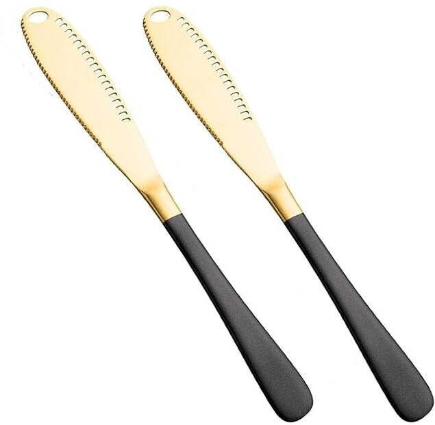 Multifunctional Butter Knife 3-in-1 Butter Knife with Holes Stainless Steel Bread Knife Set-image-20