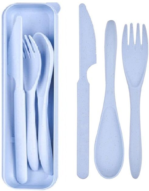 Wheat Straw Cutlery Set,Utensils for Travel,Work,Picnic,Camping And Daily Use Polypropylene, Plastic Dessert Knife