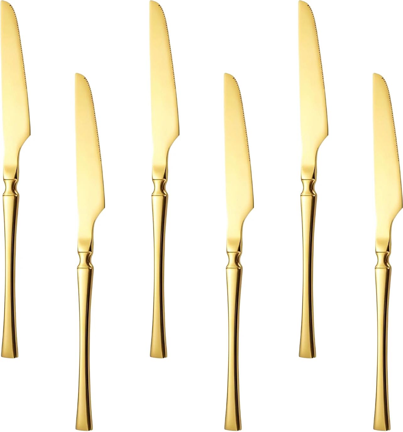 Gold 9-Inch Dinner Knife Set, Butter Knives, Cutlery Knife for Dining Table Stainless Steel Steak Knife Set-image-46
