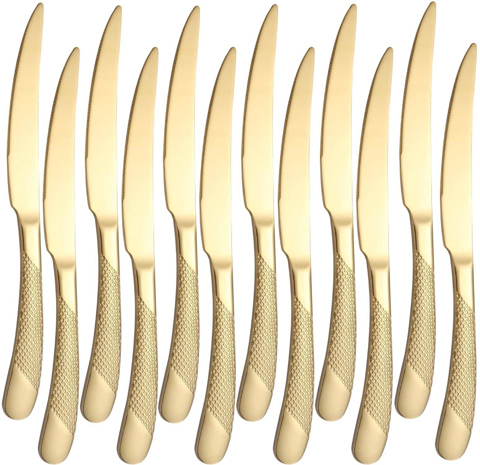 Gold Table Knives, Breakfast Spreader Knives, Steak Meat Knives, Dinner Knife Stainless Steel Steak Knife Set-image-42