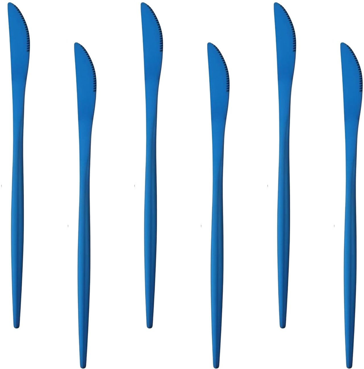 Blue Sharp Blade Main Table Knives, Butter Knife for Breakfast, Kitchen Knives Stainless Steel Steak Knife Set-image-37