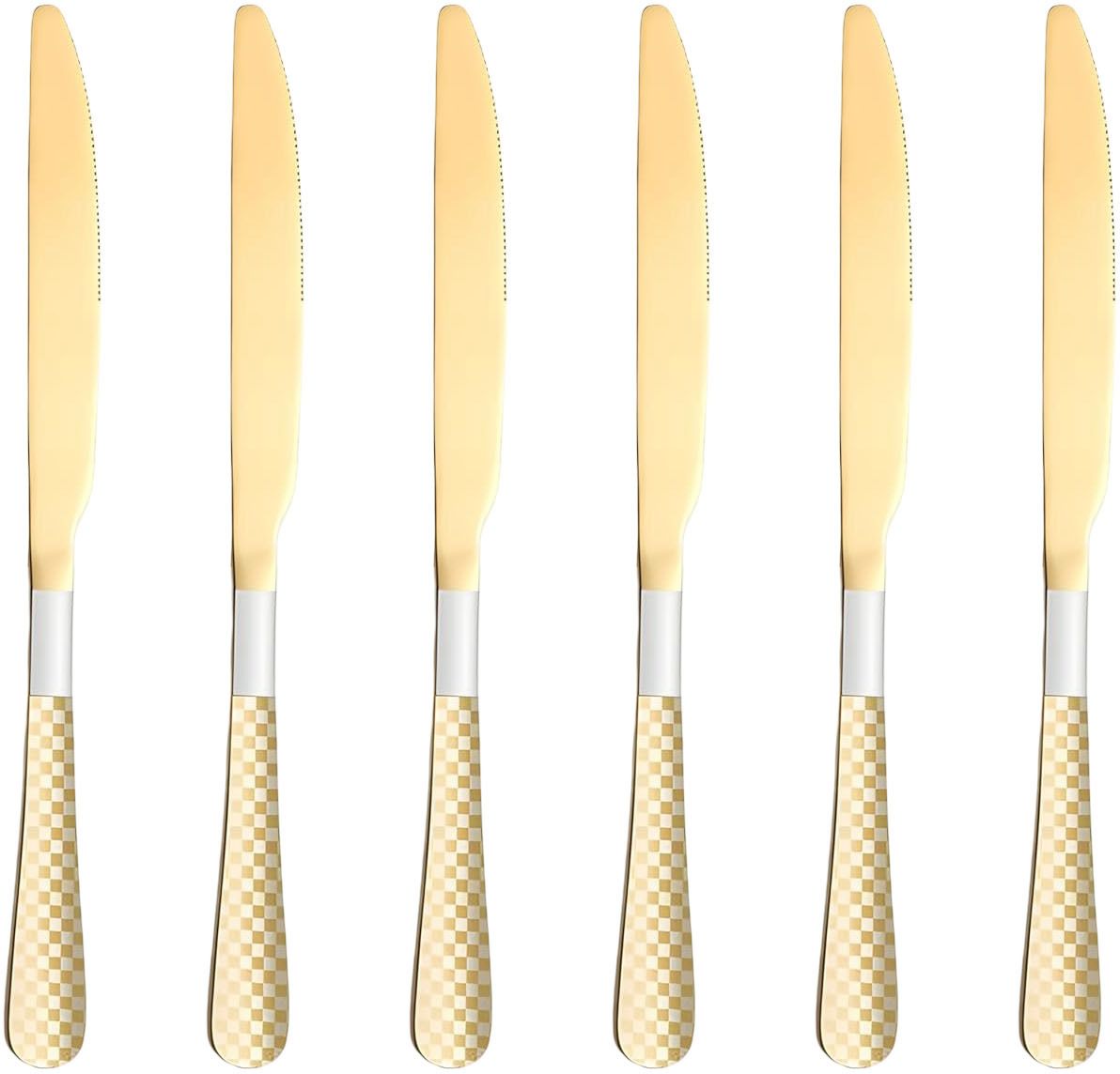 oicia Gold Dinner Knife Set, Flatware Knives, Butter Spreader Knives, Food Knives Stainless Steel Steak Knife Set-picture-47