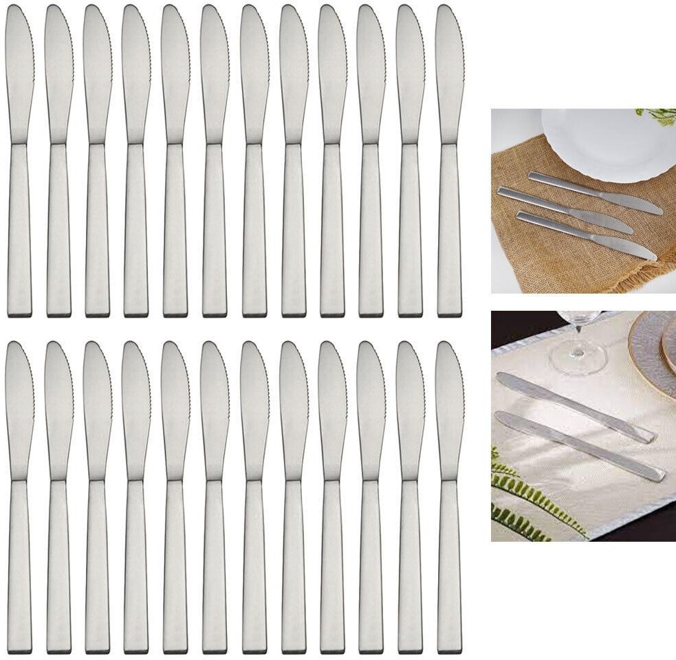 Stainless Steel Butter Knife 24 pc Best Product Steel knife (pack of 24) Stainless Steel Dessert Knife Set