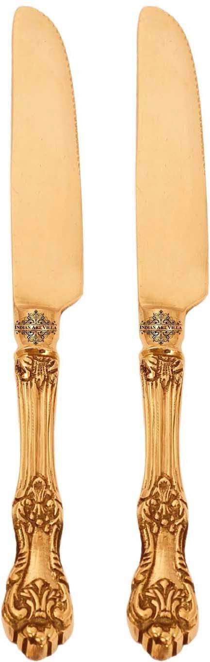 indianartvilla Brass Butter Spreader Set-picture-48