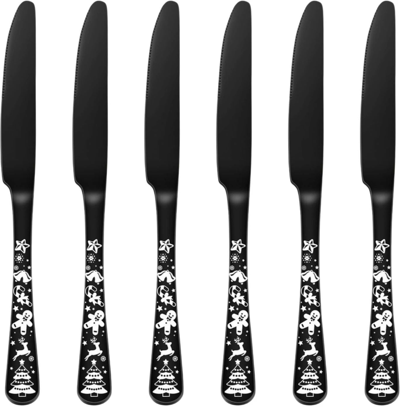 Black Dinner Knives Set, Durable Table Knives Set, Butter Knife, Cutlery Knife Stainless Steel Steak Knife Set-image-21