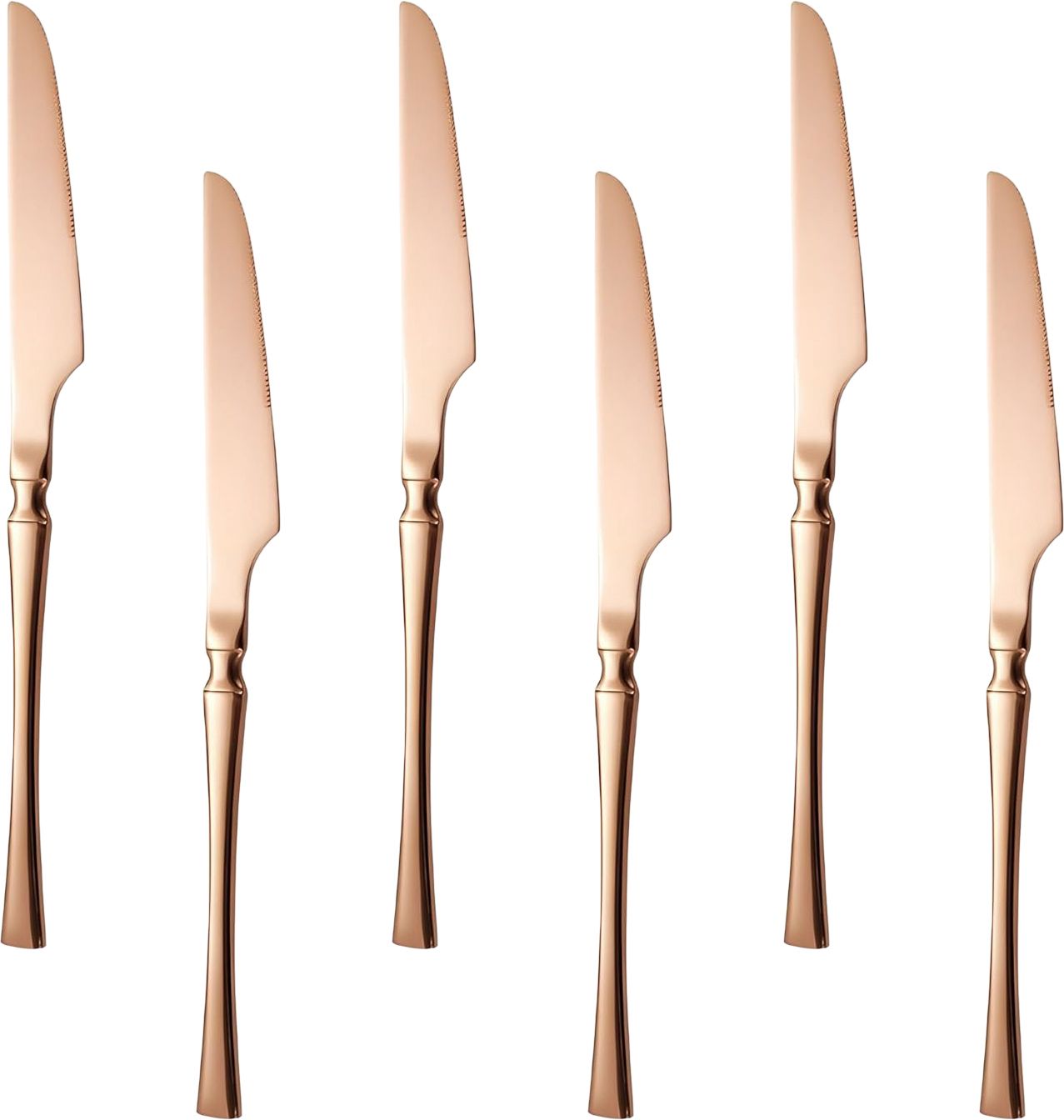 Rose-Gold Dinner Table Knife, Modern Design Butter Spreader Knife, Table Knives Stainless Steel Steak Knife Set-image-47