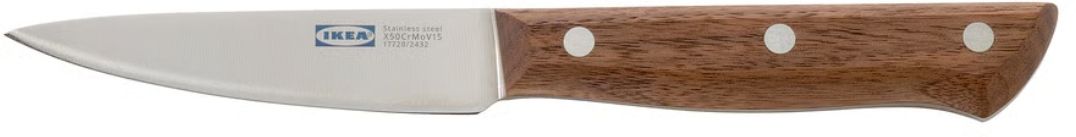 ikea VARDAGEN Paring knife, stainless steel/walnut, 9 cm (4 ") Stainless Steel Fruit Knife-picture-33