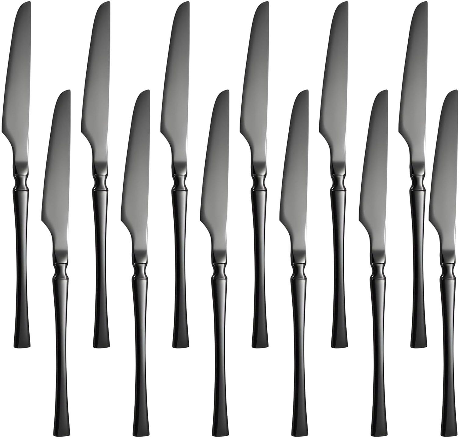 oicia Black 9-In Large Dinner Knife, Flatware Condiment Spreader Knives, Cutlery Knife Stainless Steel Steak Knife Set-picture-32