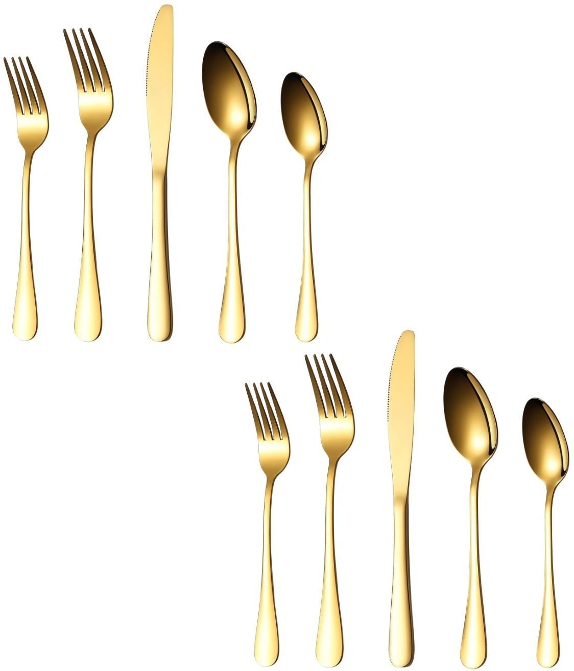 Durable And Elegant Design Mirror Polished Dishwasher Safe Cutlery Set (Gold) Stainless Steel Cutlery Set-image-33