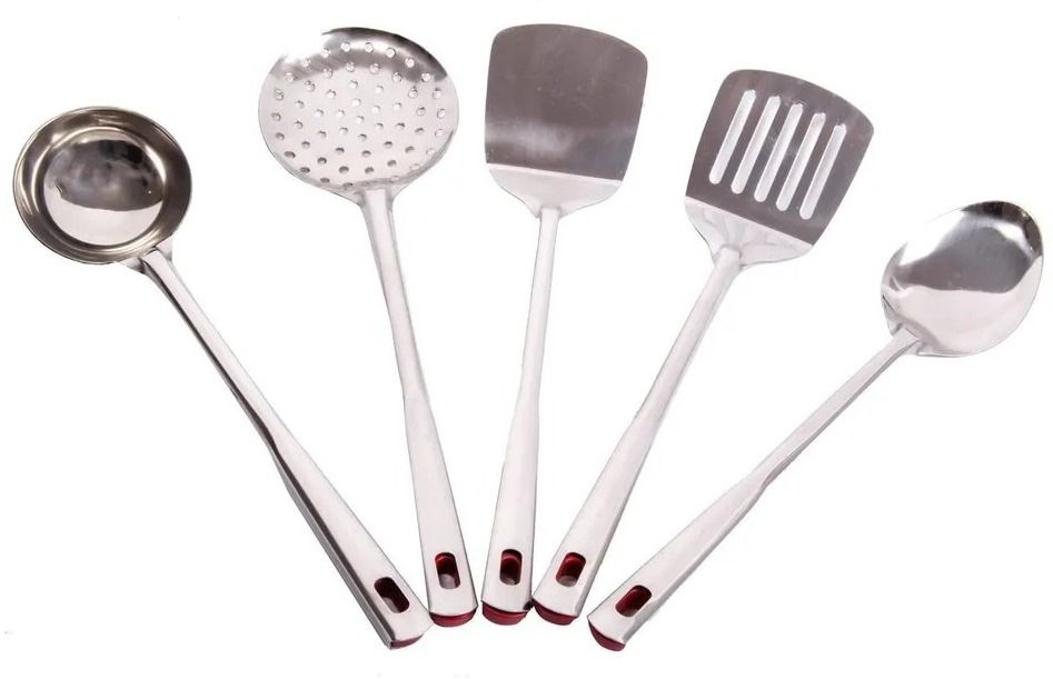 KITCHEN TOOLS SET OF 5 Disposable Steel Cutlery Set-image-39