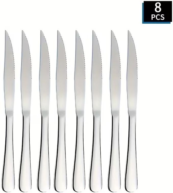 8 Butter Knife Set Stainless Steel Cutlery Set-image-34