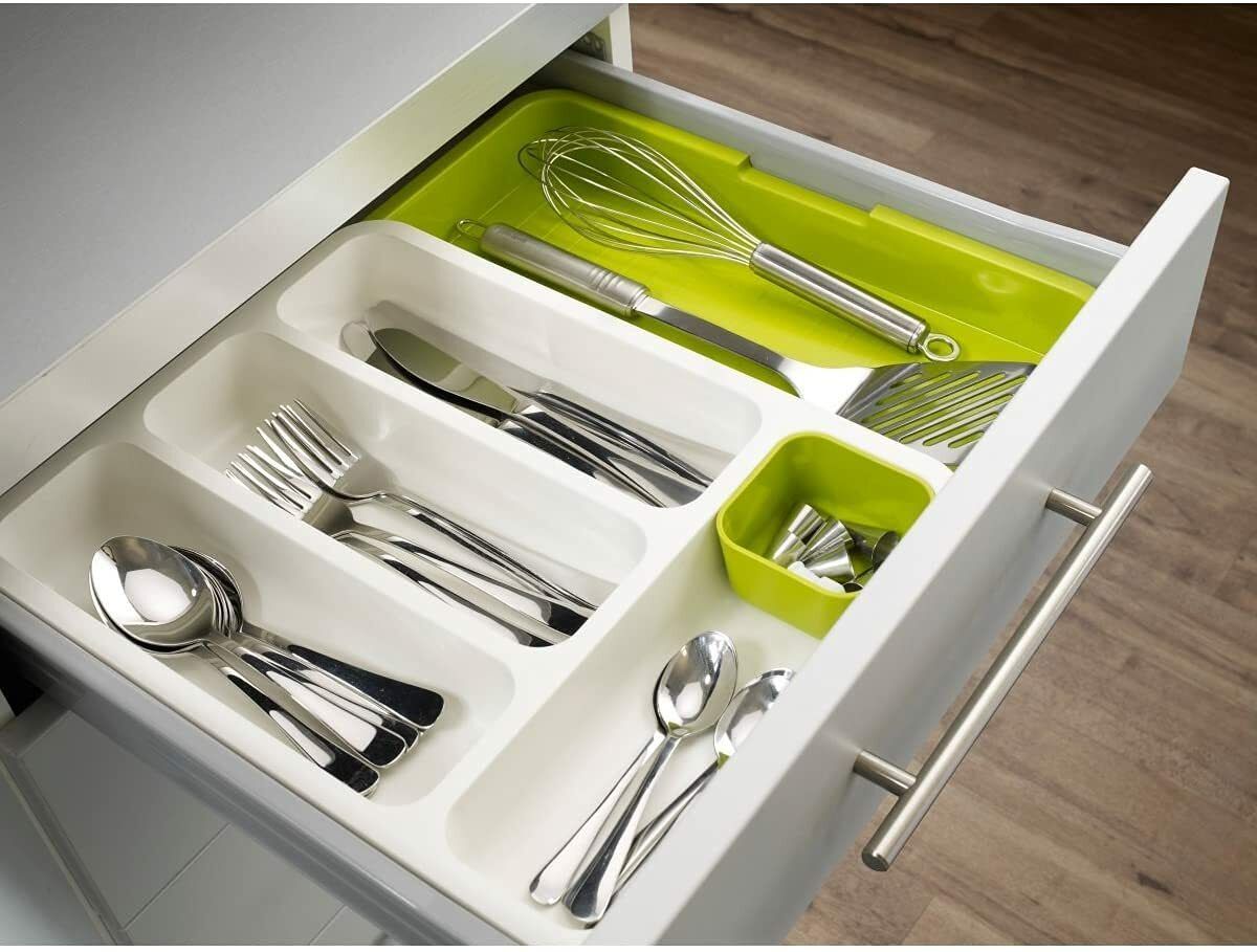 Kitchen Knife Fork Spoon Tray Storage Holder Kitchen Utensil Holder (Multicolor) Plastic Cutlery Set-image-31