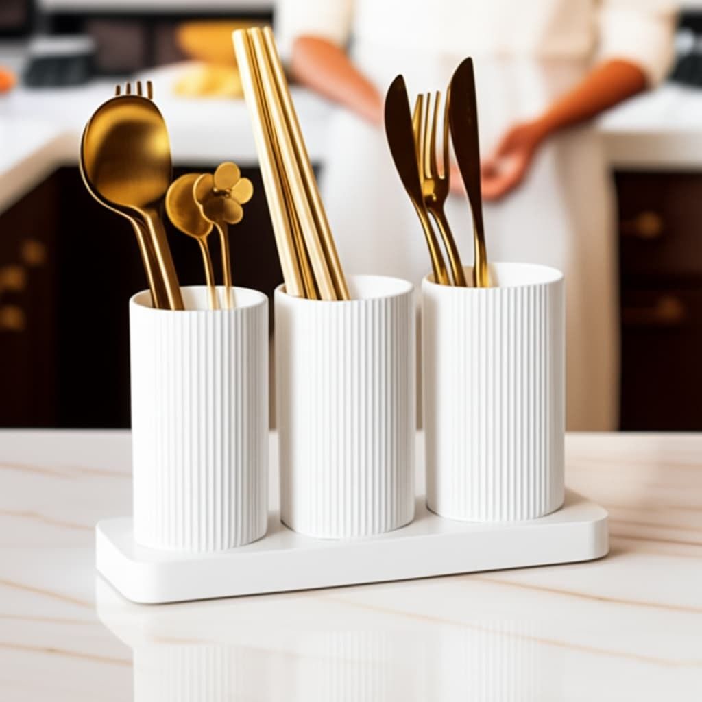 Cutlery Holder – Spoon, Knife, Fork, Chopstick Organizer Box for Kitchen Disposable Plastic Cutlery Set