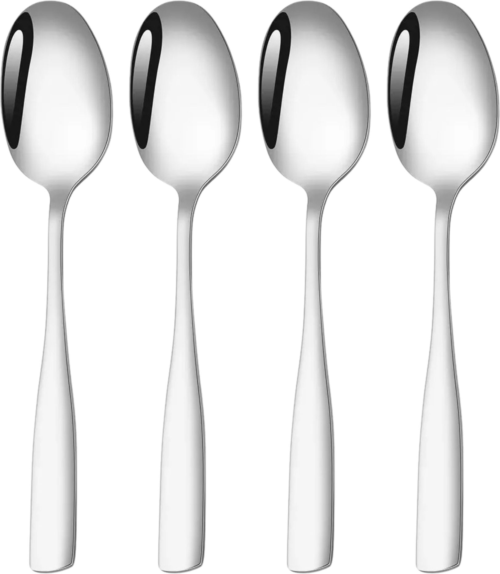 Silverware Table Spoons Set | 4-Pcs Flatware for Dinner, Party | Sterling Silver Stainless Steel Cutlery Set-image-18