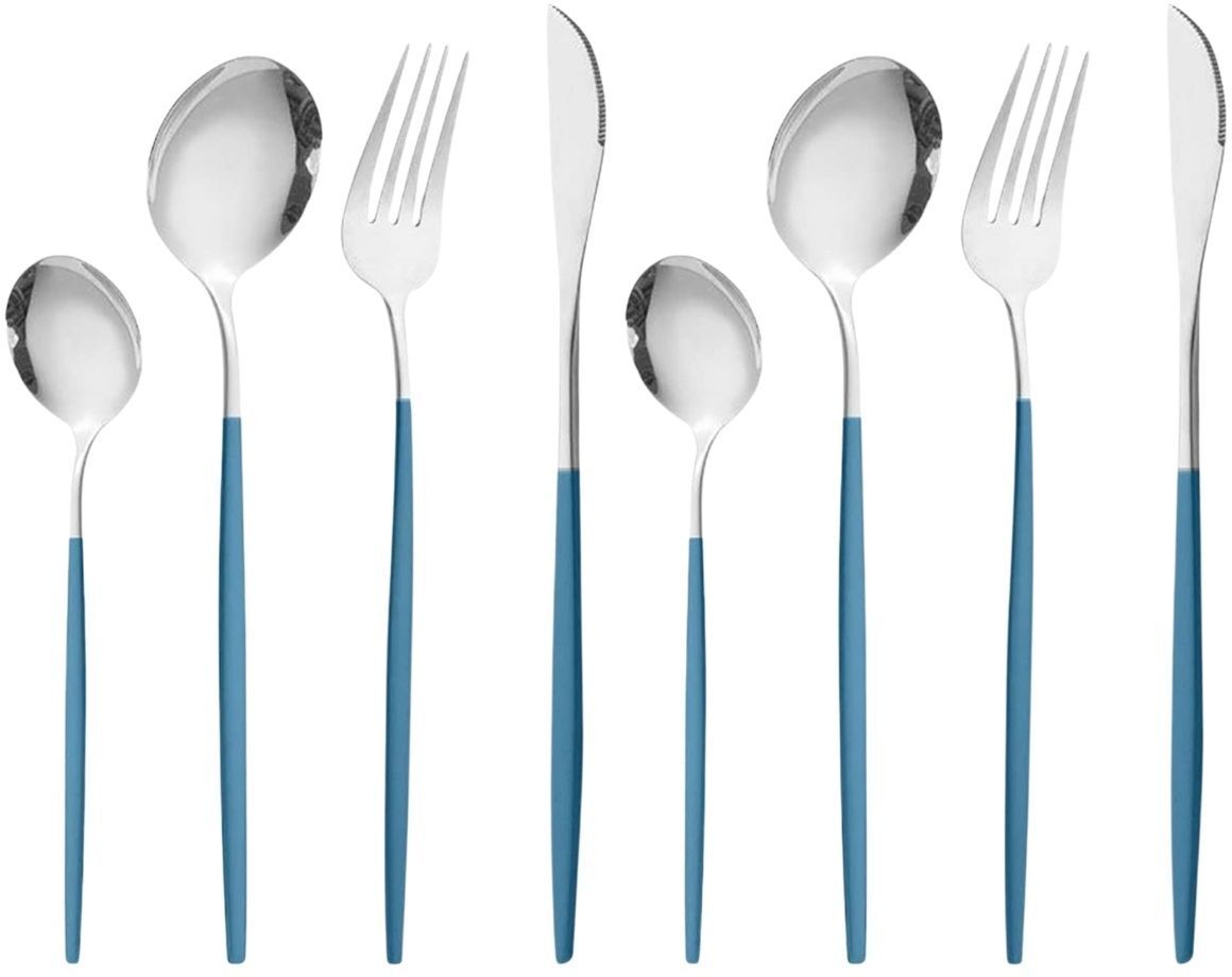 p-plus international Modern Set for Kitchen, Mirror Polished Cutlery Set with Fork, Spoon and Knives Stainless Steel Cutlery Set-picture-36