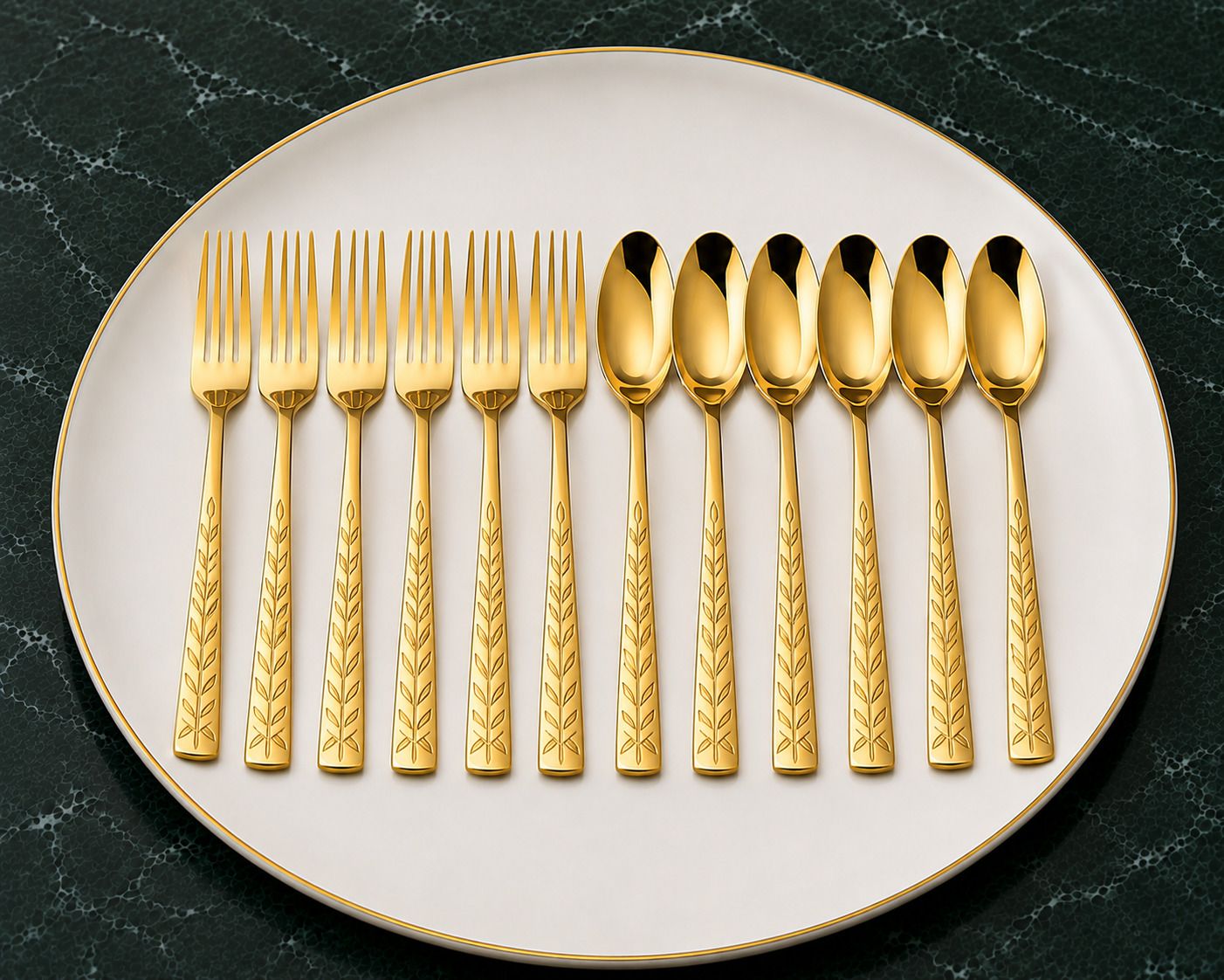 ayesha Fancy Premium Cutlery Set Disposable Stainless Steel Cutlery Set-picture-32