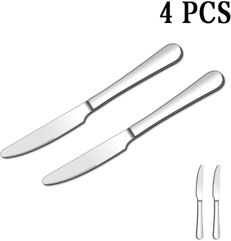 haniza Stainless Steel Butter Knife Set 4 Stainless Steel Cutlery Set-picture-43