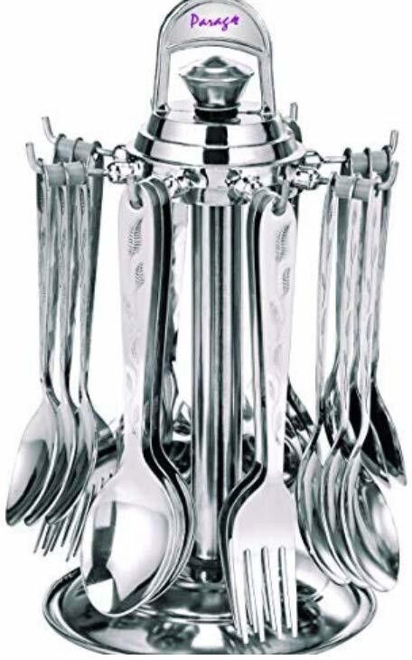 Stainless Steel Cutlery Set (Silver) Steel Cutlery Set-image-36