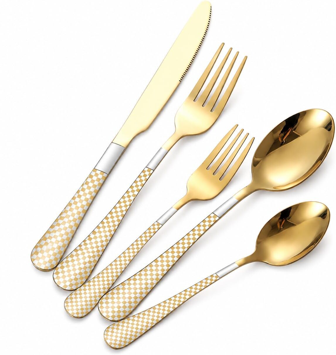 5 pcs set Serving Utensils Flatware Cutlery Set Mini Coffee Spoons for Home Stainless Steel Cutlery Set-image-1