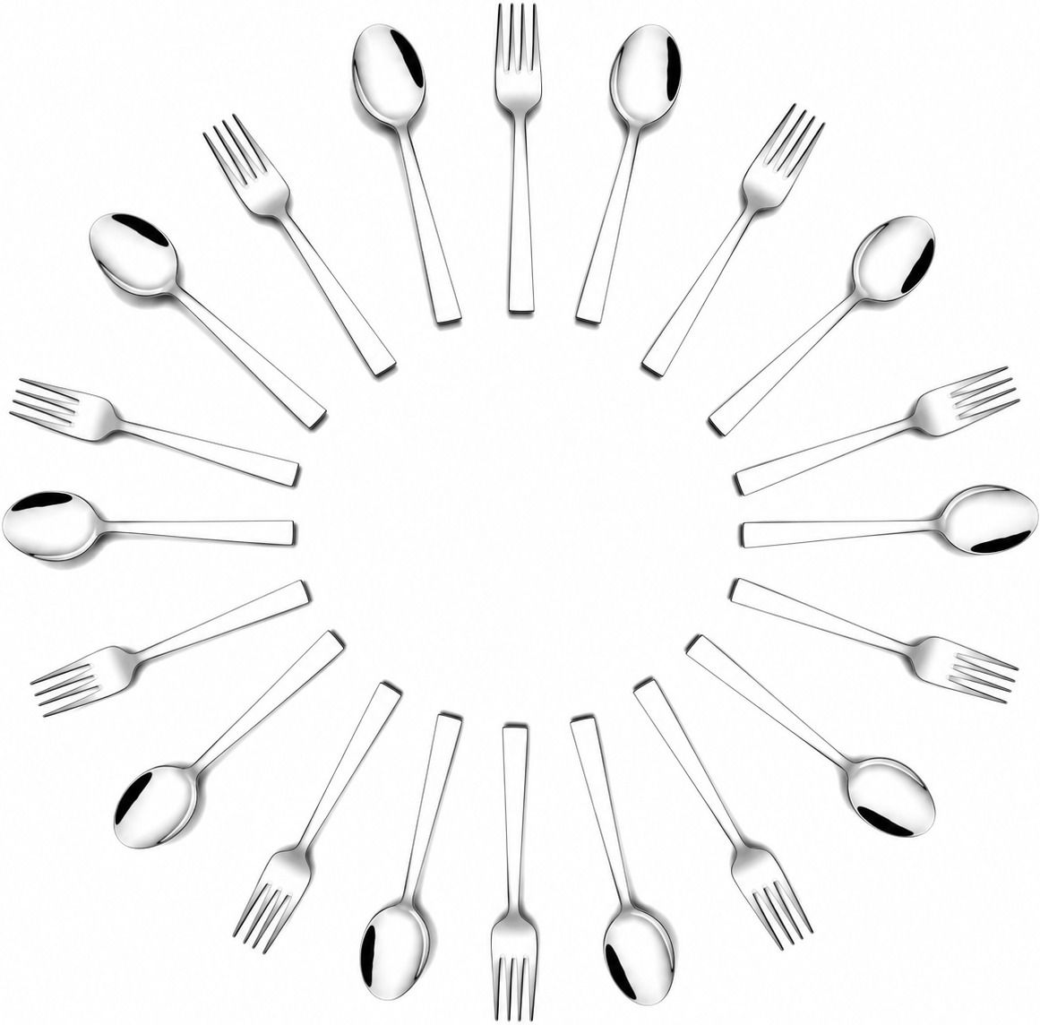 ideal prime Durable Stainless Steel Dinner Spoon & Fork 17cm Long Cutlery Set(8 Pieces Each) Stainless Steel Cutlery Set-picture-18