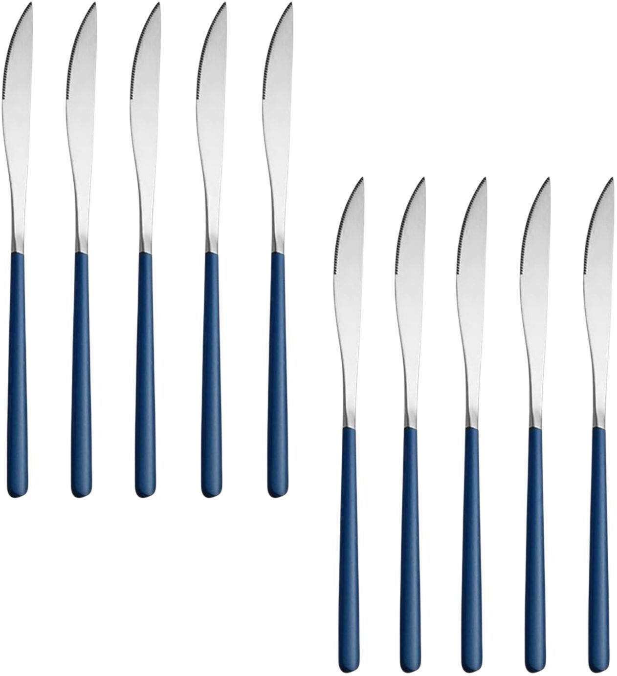 p-plus international Fancy Flatware Durable with Handle for Grip, Heavy-Duty, Gold, Serrated Edges Stainless Steel Cutlery Set-picture-42