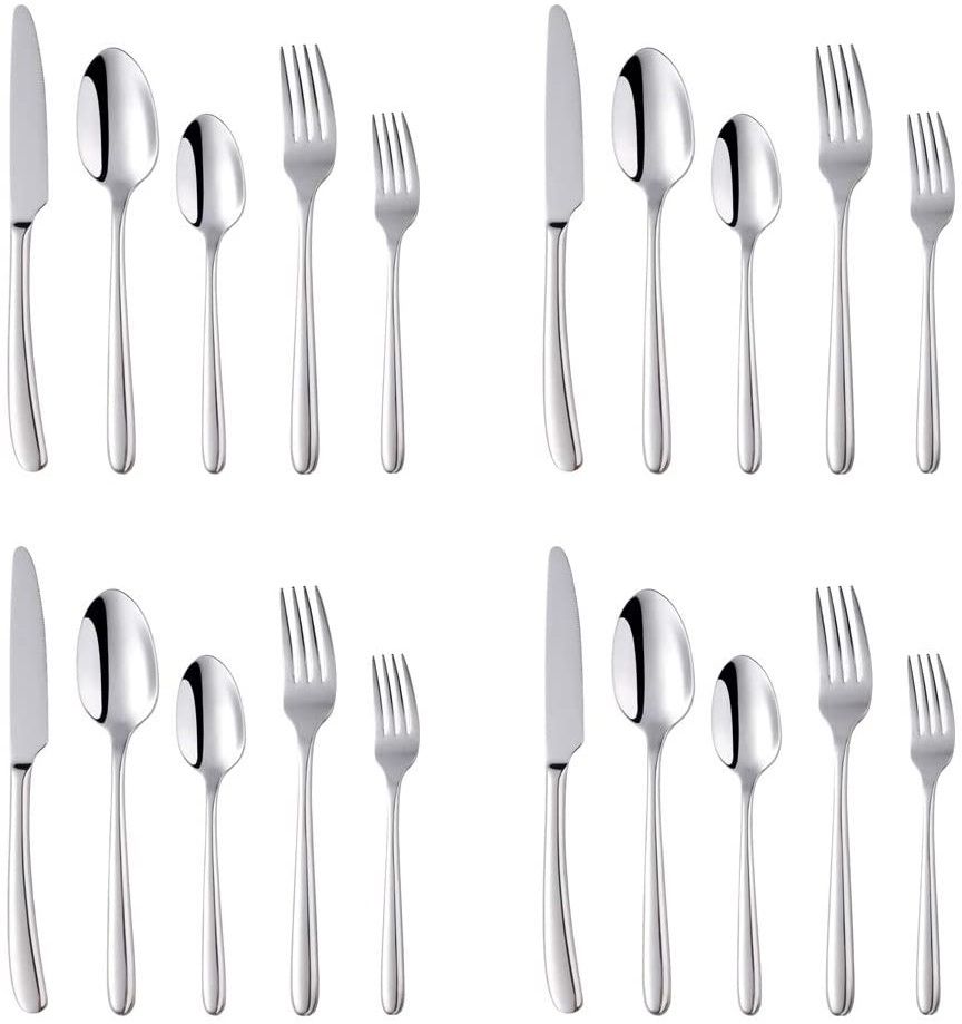 Cutlery Set Stainless Steel Table Spoons and Forks Set Silver Cutlery Set-image-46