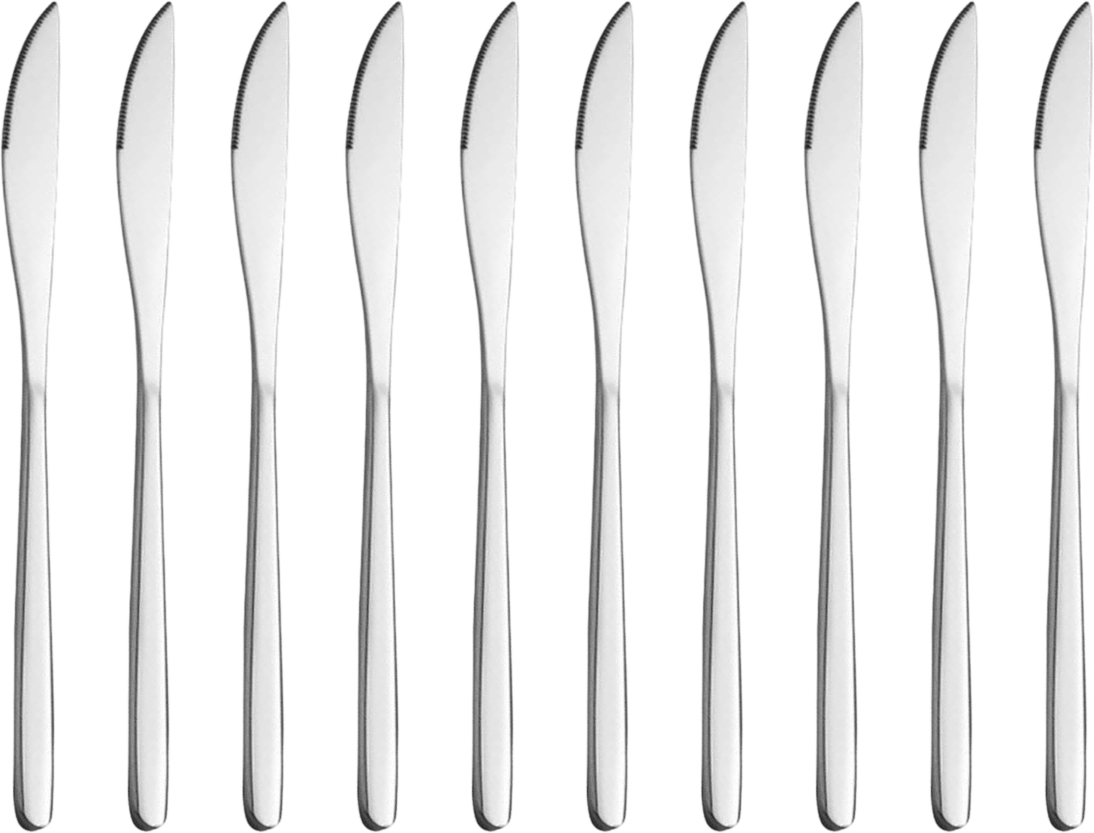 lellow 10 Pcs Luxury Silver Cutlery Set Dinner Table Steak Knife|Home,Restaurant,Gift Stainless Steel Steak Knife, Cheese Knife, Dessert Knife, Fruit Knife, Table Knife Set-picture-27