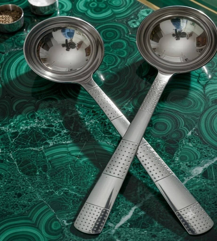 Deluxe Harmmed Mini Ladle Stainless Steel Serving Spoon for Kitchen Use Stainless Steel Cutlery Set-image-34