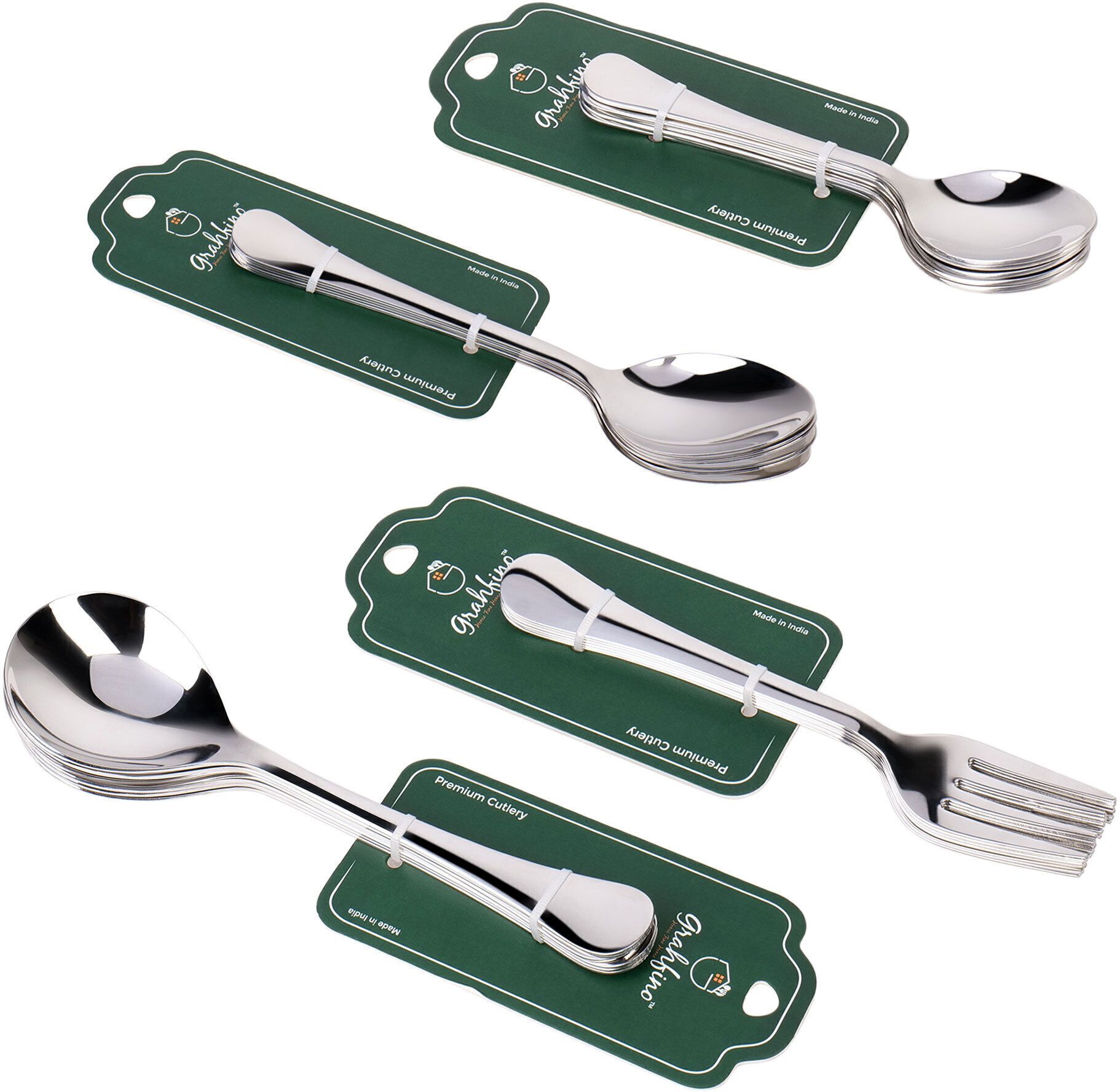 grahfino Avon Dining Cutlery set of 6 each, Mirror finish for Home, Restaurant, Gifting Stainless Steel Cutlery Set-picture-20