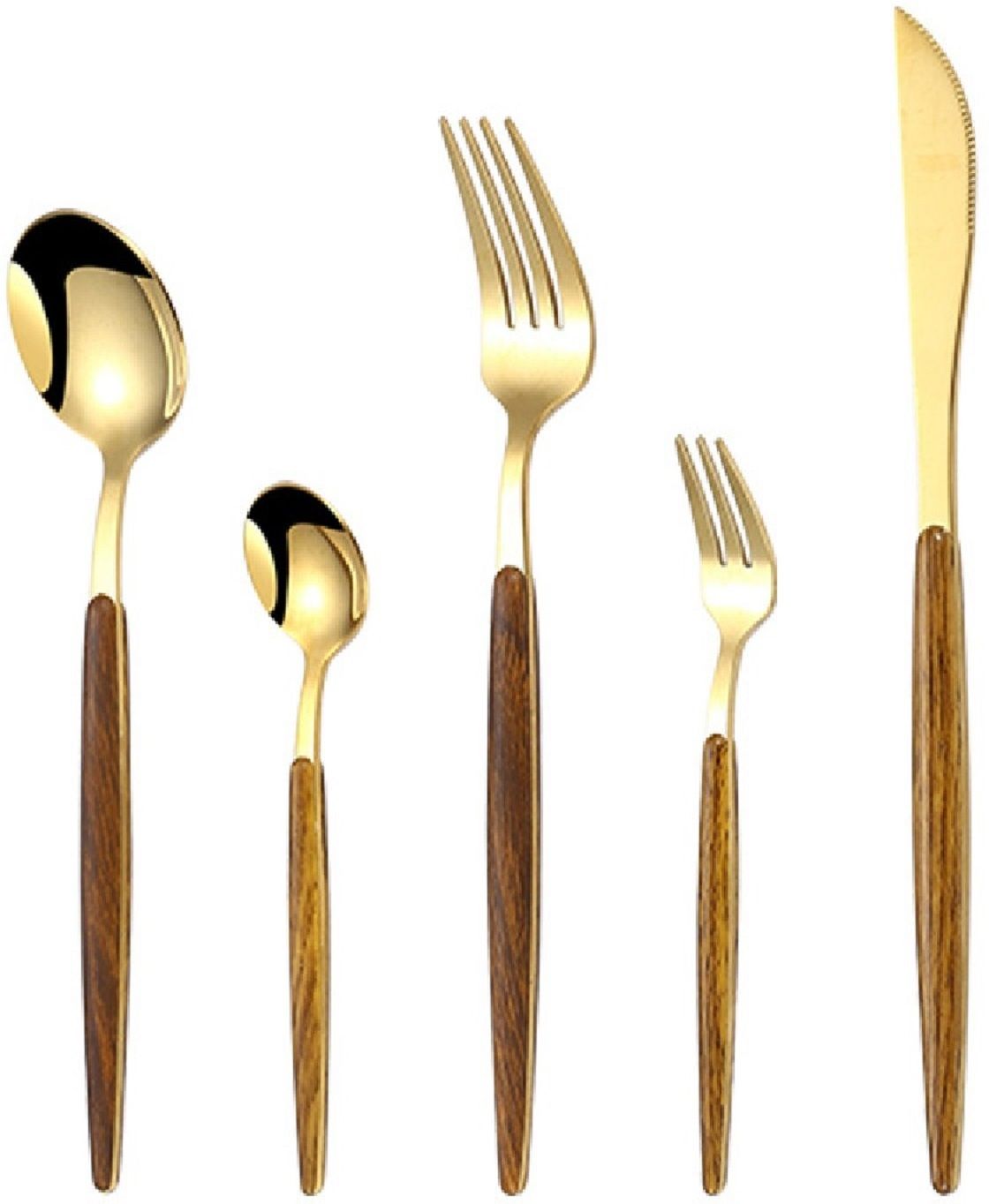 Wooden Handle Western Flatware Stainless Steel Tableware Cutlery Set Stainless Steel Cutlery Set-image-47