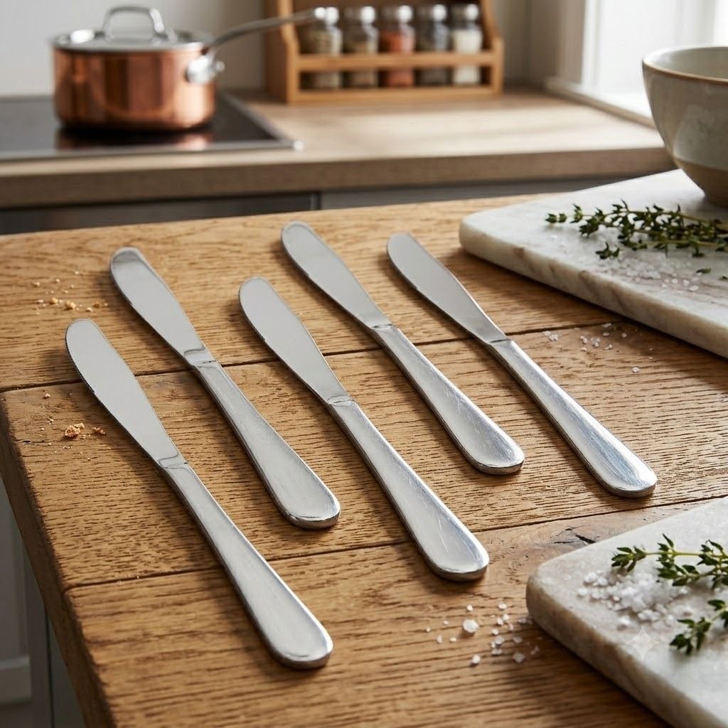 Butter Knife Set of 5 Stainless Steel Cutlery Set-image-20