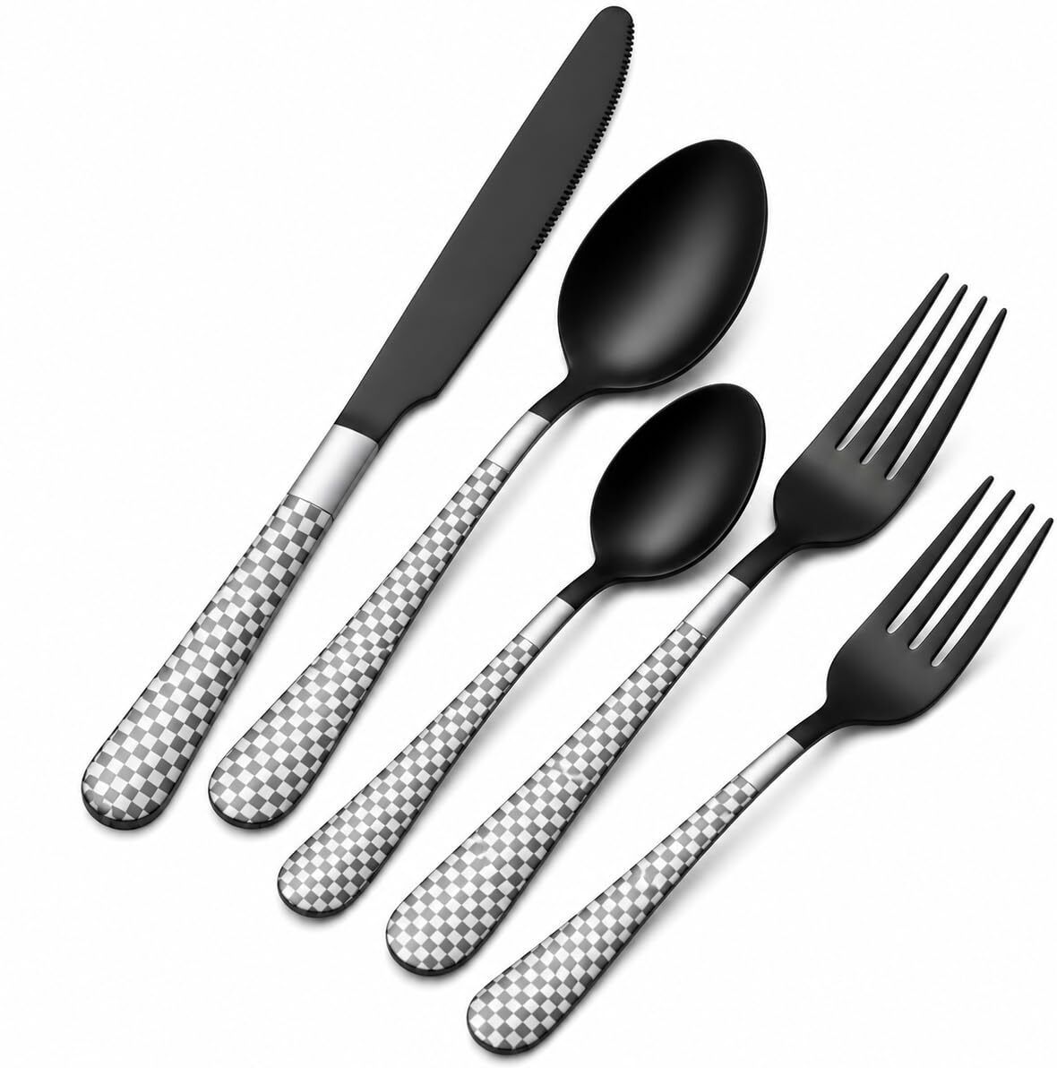 Premium Flatware Set | Elegant Black Finish | Dinner Spoon Set Cutlery for Home Stainless Steel Cutlery Set-image-30