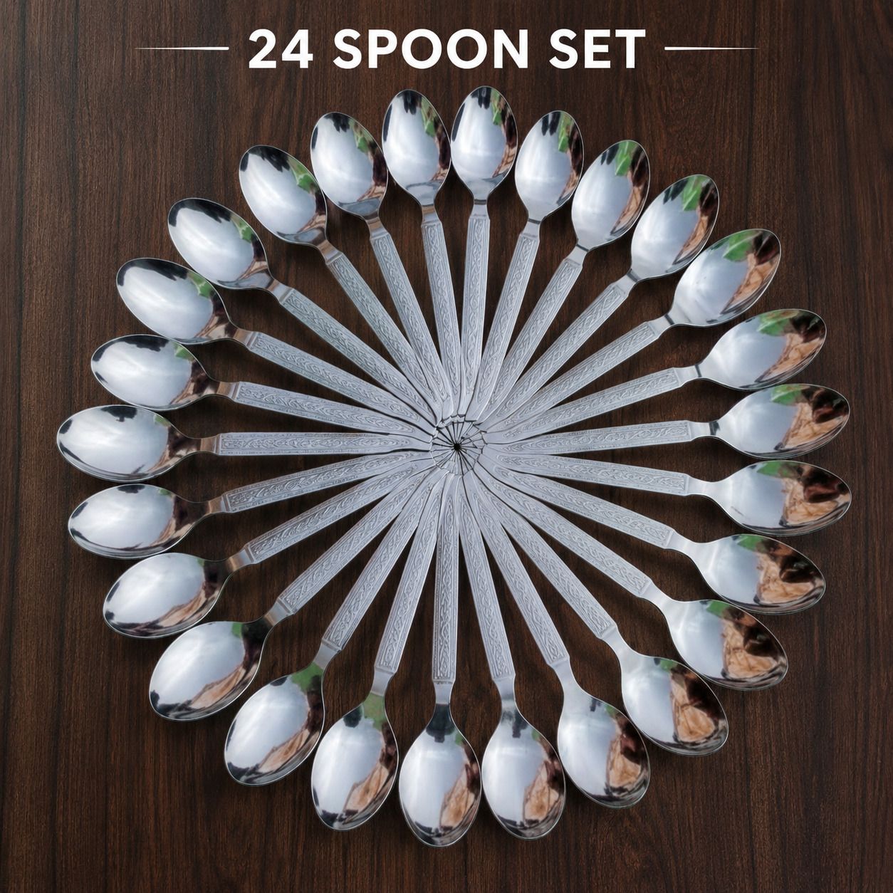 Steel 1spoons-24 pccs Steel Cutlery Set-image-7