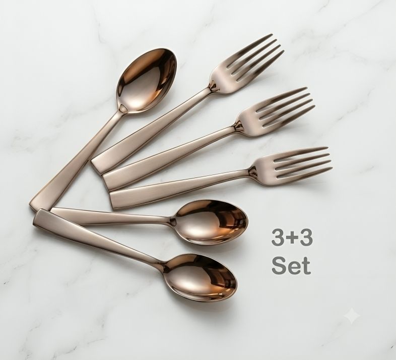 Spoon & Fork Set for Dining and Kitchen Use Stainless Steel Cutlery Set-image-30