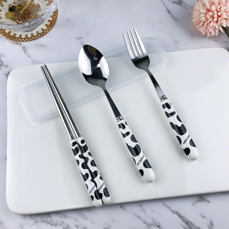 Premium Stainless Steel Cutlery Set with Spoon Fork and Chopsticks Combo Steel Cutlery Set-image-15