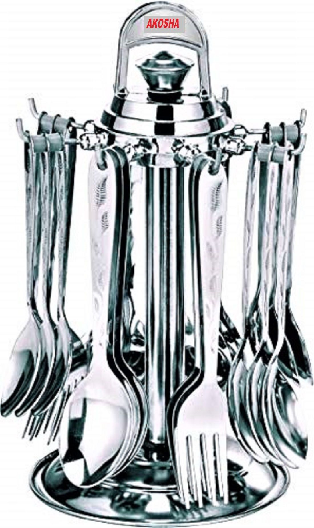 Designer(25 pcs) Stainless Steel, Plastic Cutlery Set-image-8
