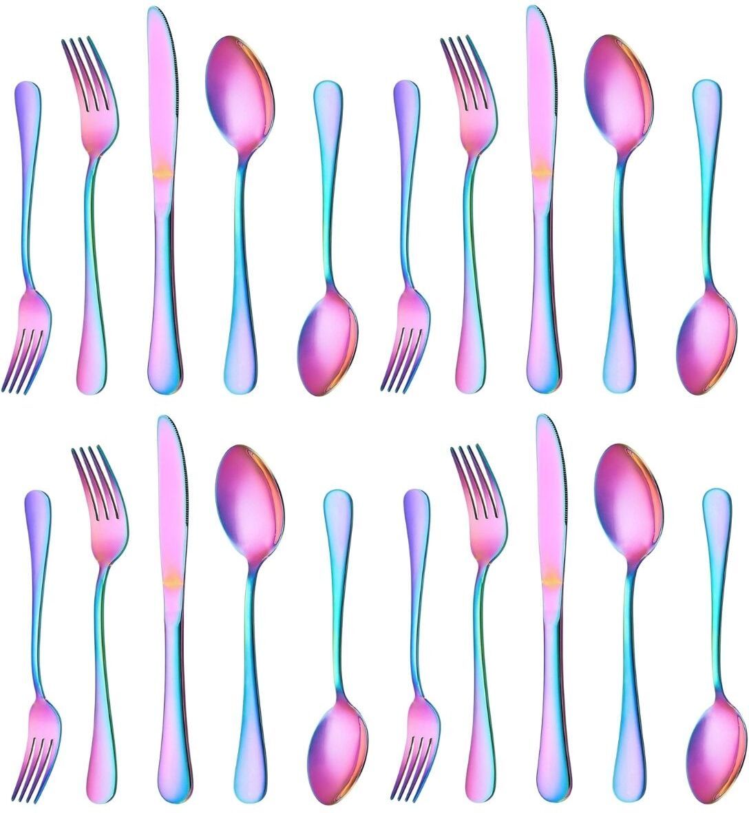 p-plus international Heavy Duty, Modern Kitchen Eating Utensils Sets Include Spoons Forks Knives Stainless Steel Cutlery Set-picture-41