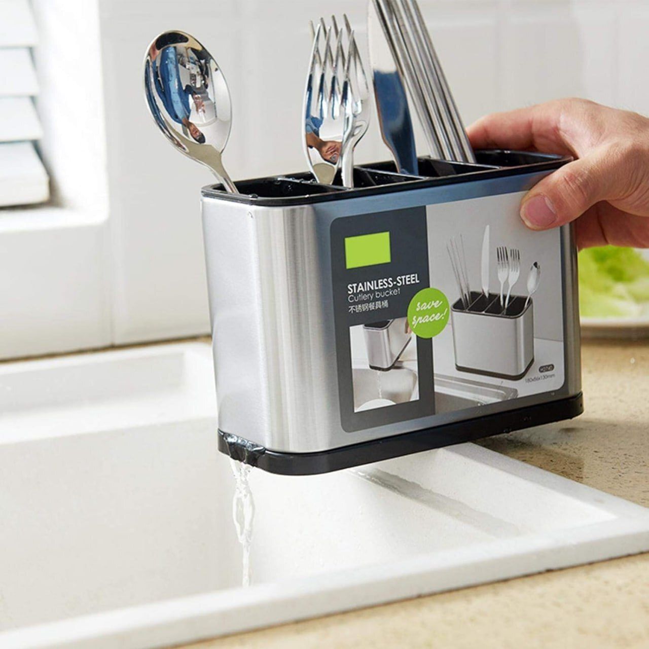 grebe Kitchen Cutlery Holder Disposable Stainless Steel Cutlery Set-picture-13